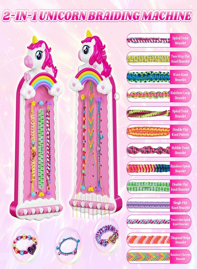 Tqeieu Unicorn Toys for Girls Age 4-6 6-8 8-12, 2-in-1 Friendship Bracelet Making Kit for Girls, Arts and Crafts for Kids Toy,4 5 6 7 8 9 10 11 12 Year Olds Christmas Birthday Gifts,Teen Girl Gift Ideas - Image 2